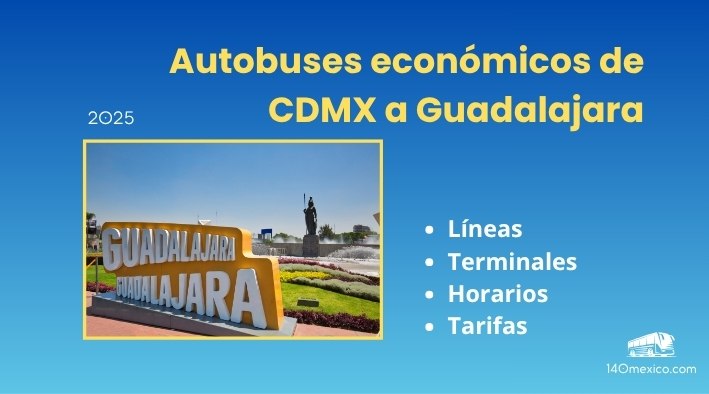 Autobuses economicos de Ciudad de México a Guadalajara