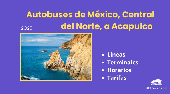 Autobuses de México, Central del Norte, a Acapulco | horarios 2025